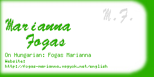 marianna fogas business card